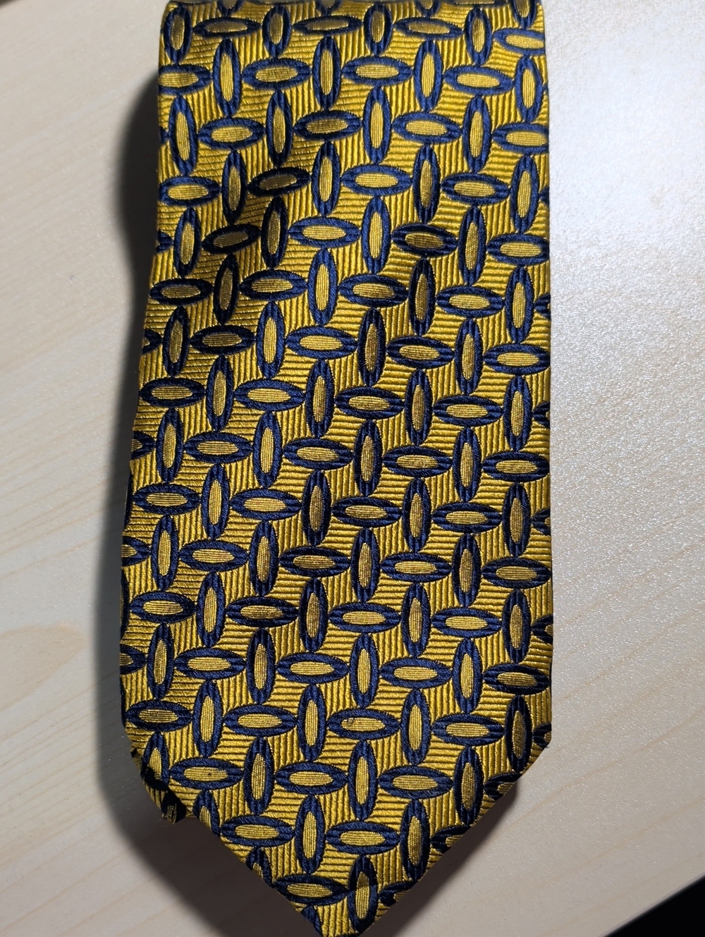 Jos. A. Bank Corporate Collection Geometric Yellow & Blue Tie